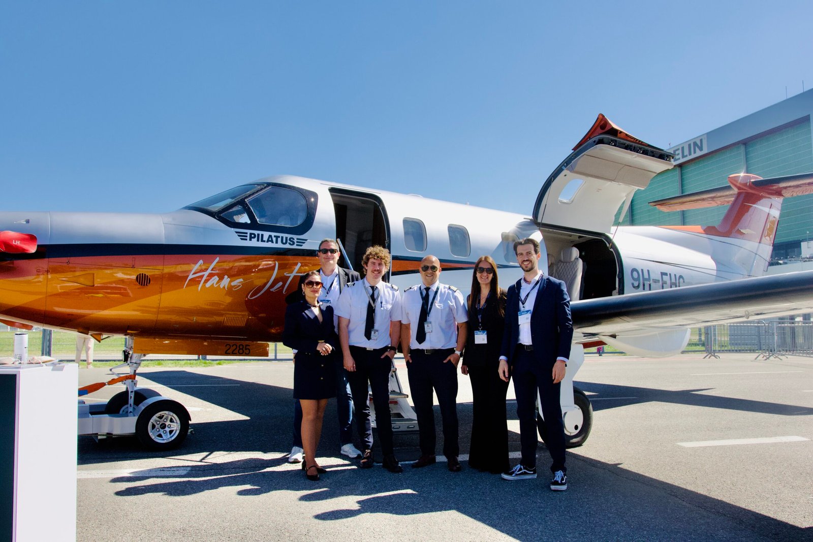 Steve Versano at the Hans Jet stand at AERO Friedrichshafen 2026