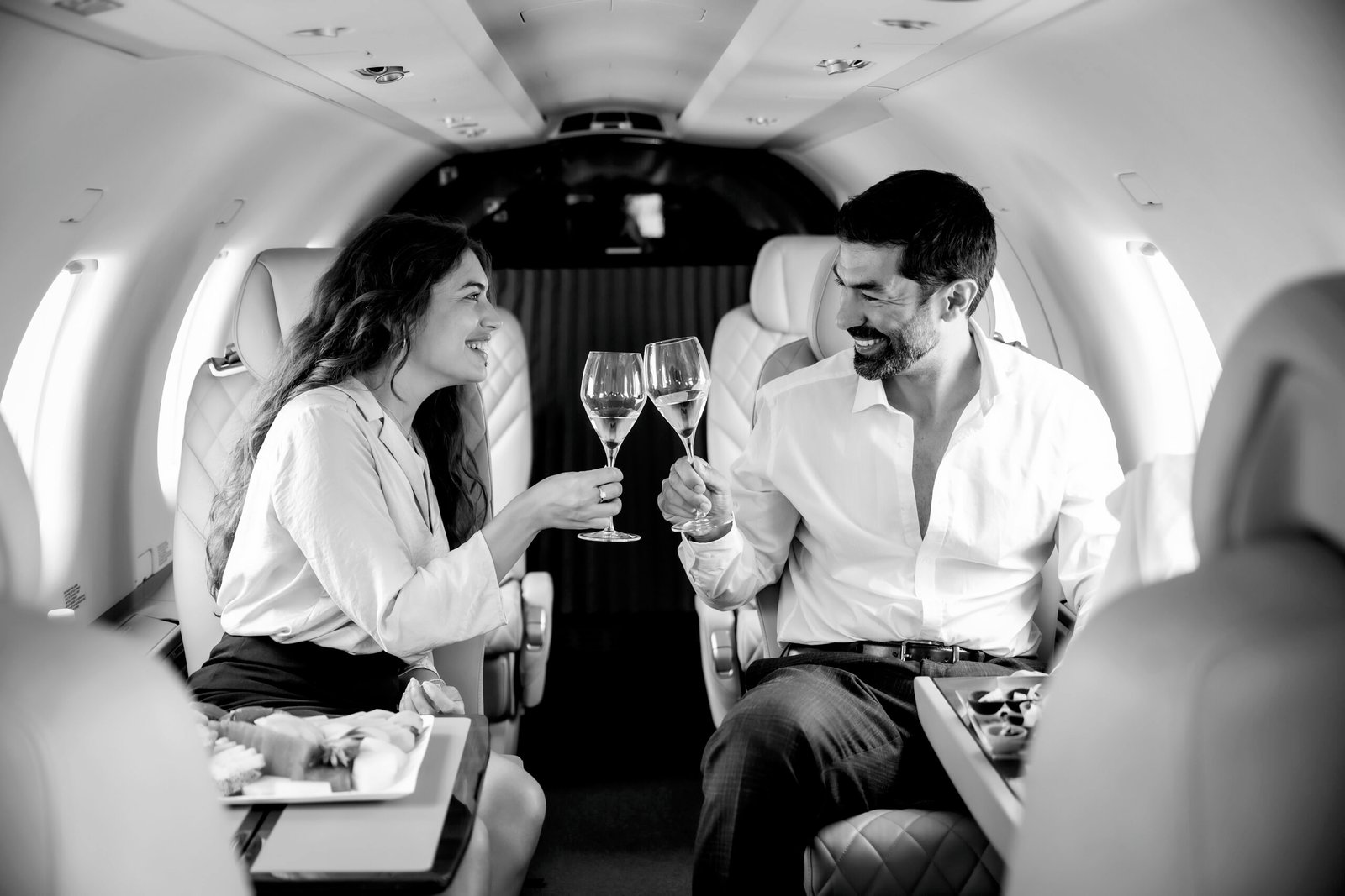 Passenger in cabin